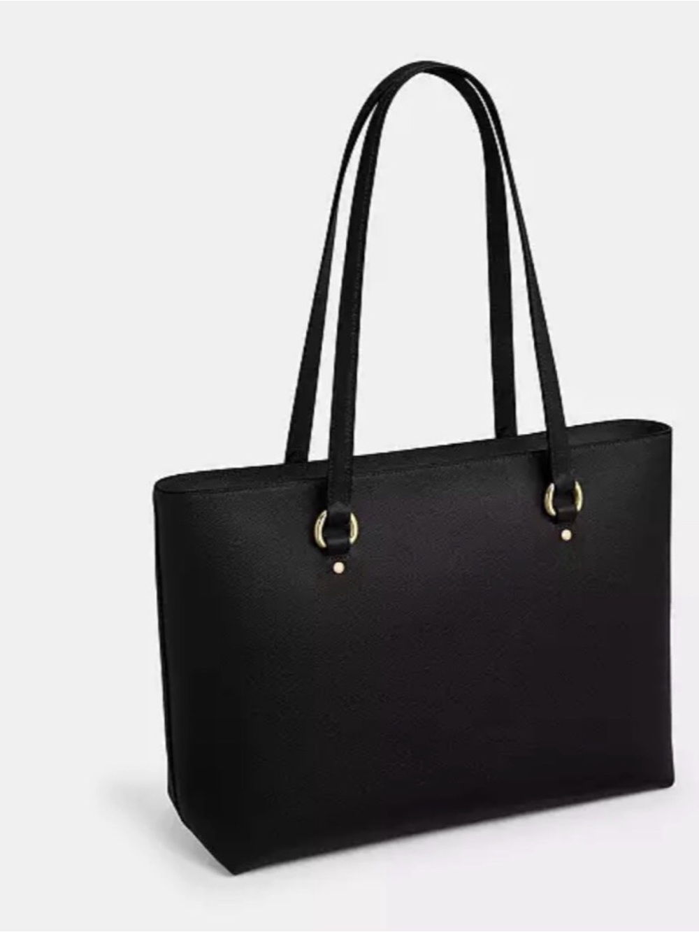 Coach Black Leather Gallery Tote - Picture 3 of 6